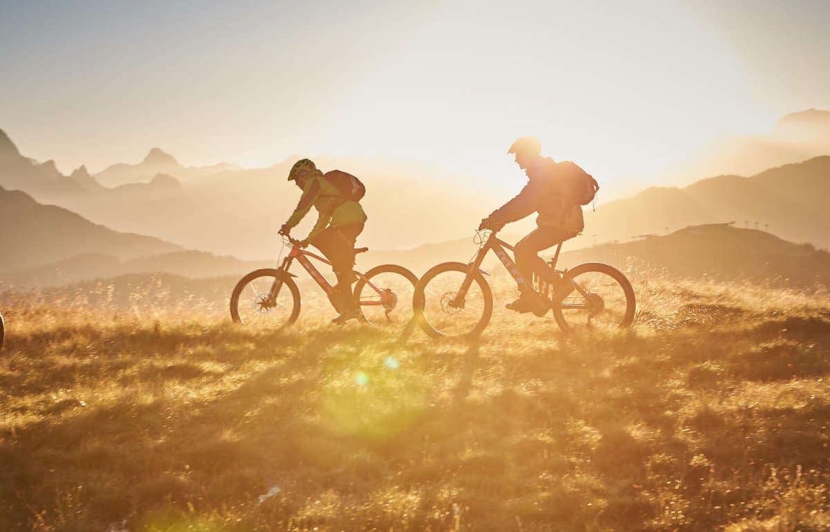 mountainbiken in de bergen