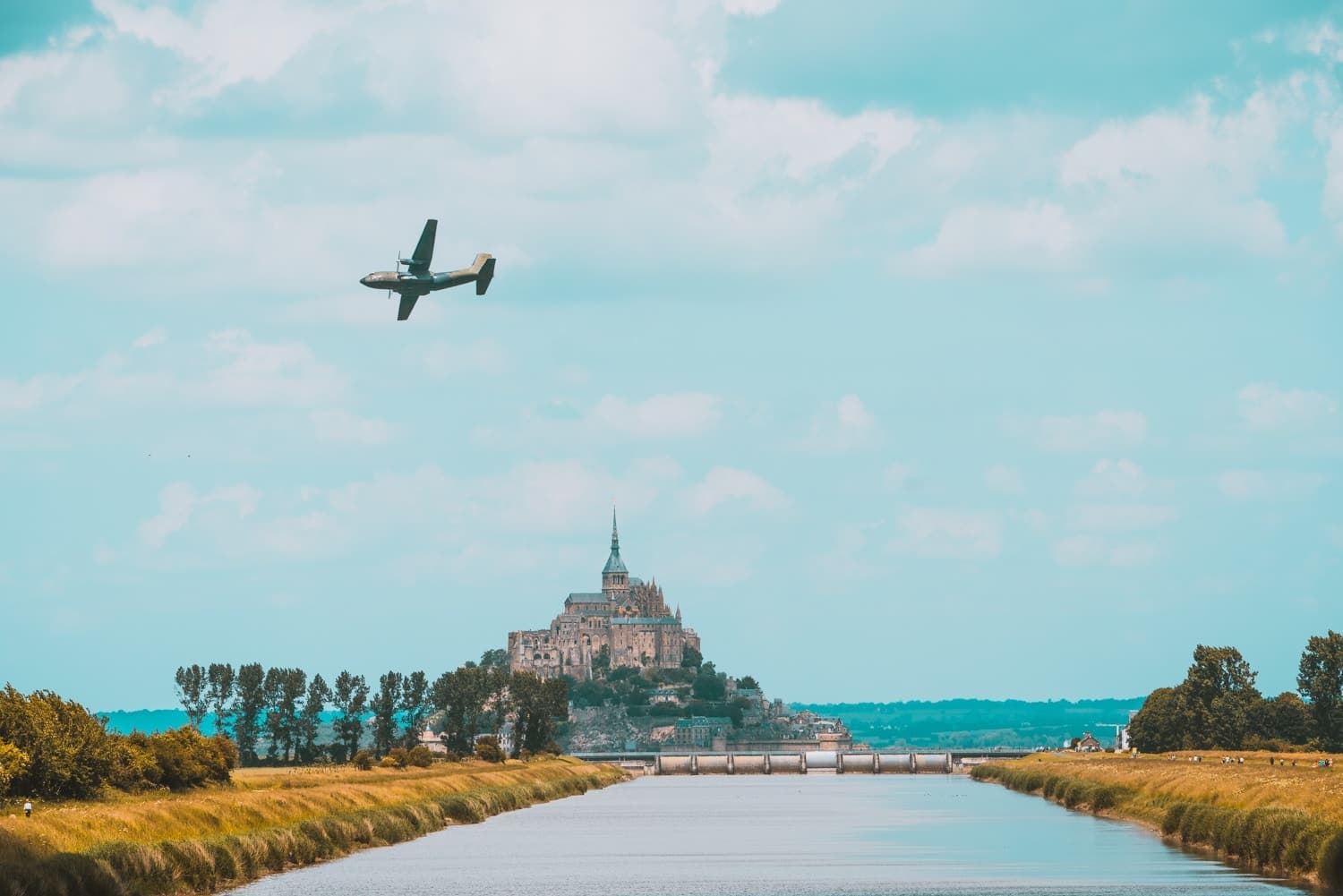 mont saint michel foto vliegtuig