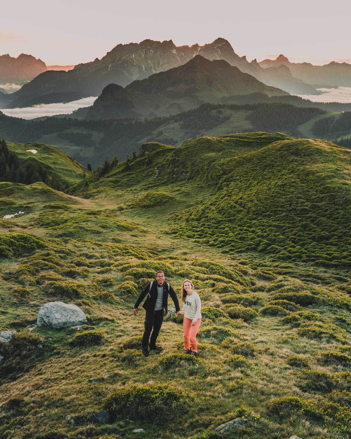 naar een skigebied in de zomer