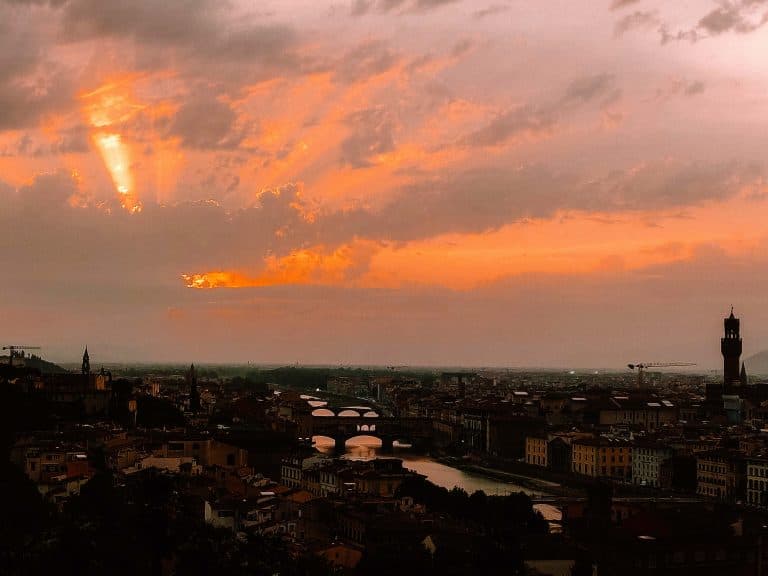 zonsondergang piazza michalangelo firenze