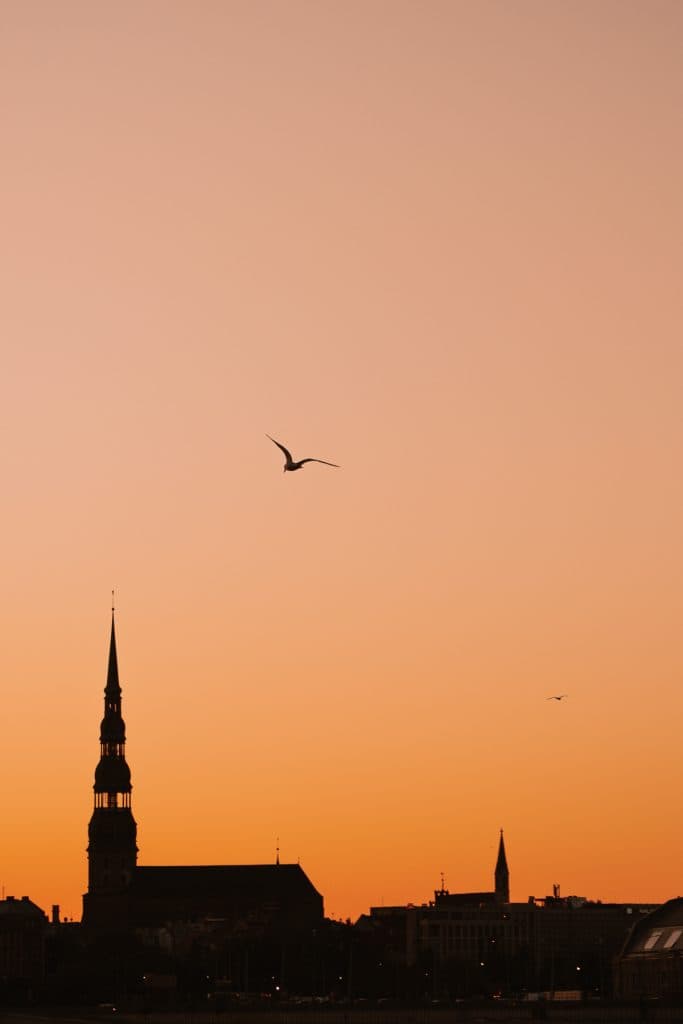 zonsondergang riga