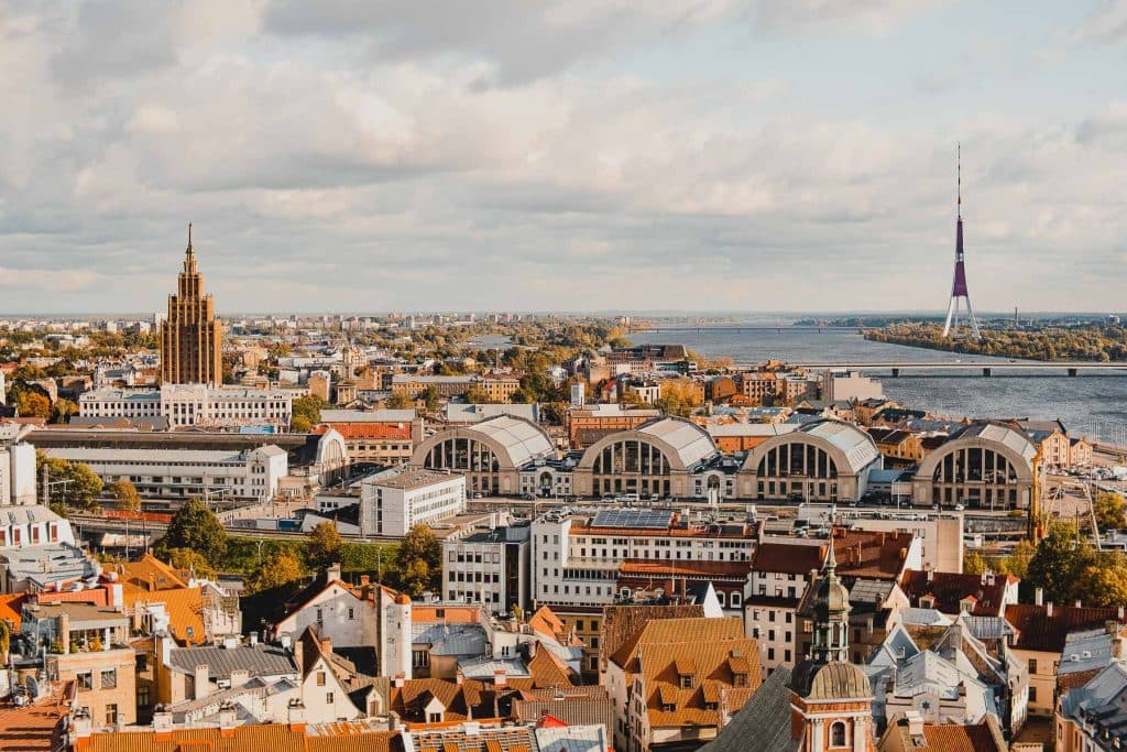 panorama over riga