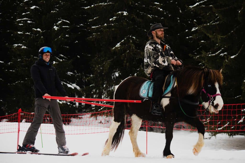 ski joering in meribel