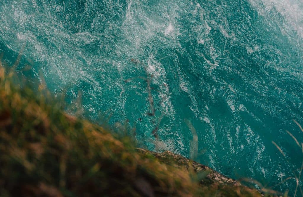 hemelsblauwe water in de Soča vallei