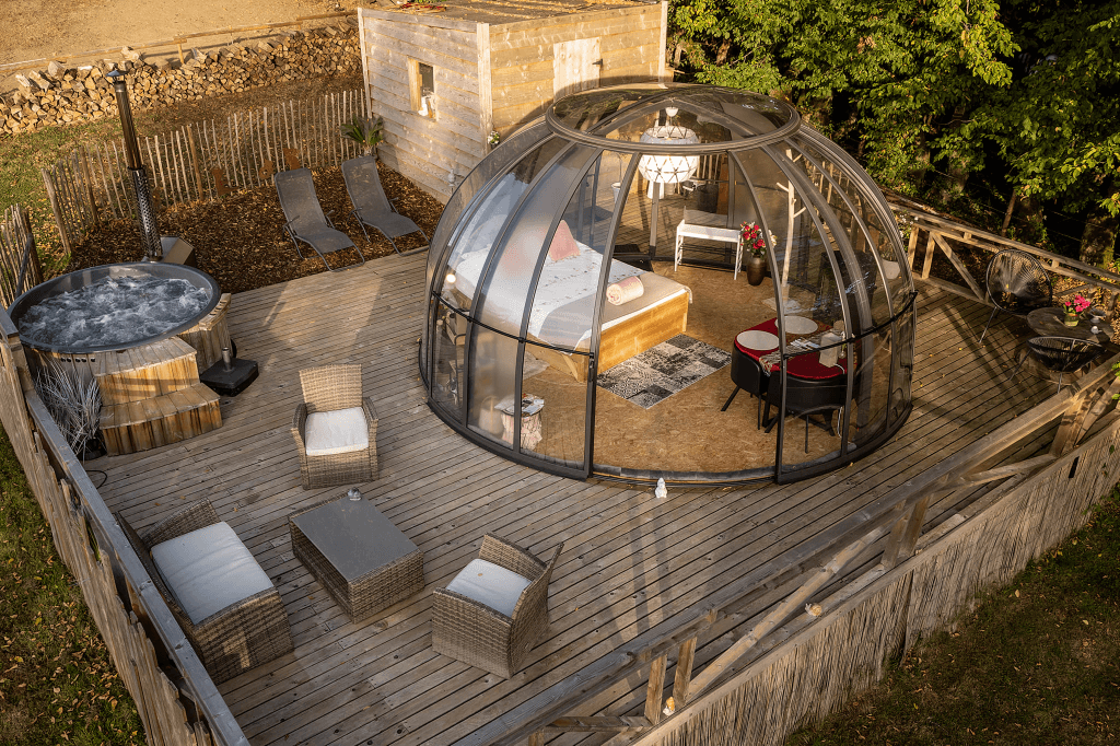 slapen in een bubbel in belgie