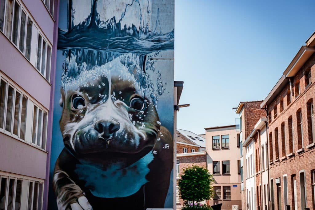 Street-art in hartje Mechelen.