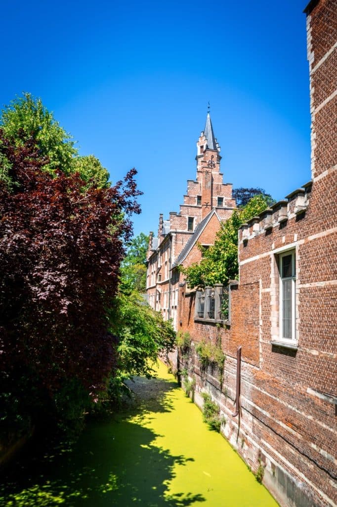 Kleurrijke waterpartij 't Groen Waterke in Mechelen.
