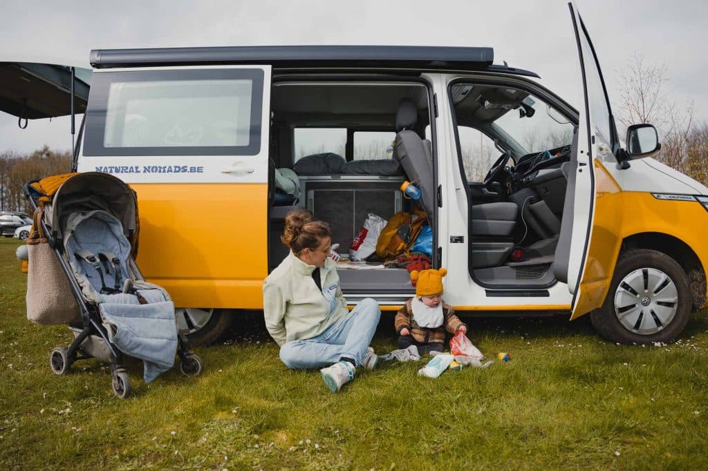 Met de buggy in de Volkswagen Camper