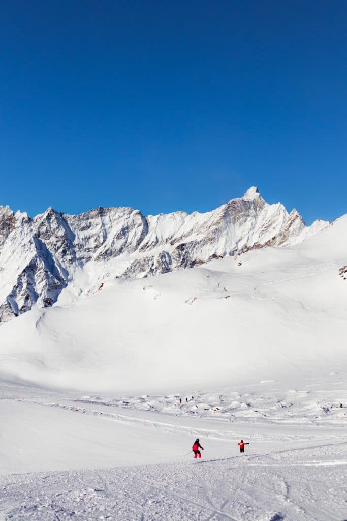 Skien en snowboarden in valle d'aoste Breuil-Cervinia