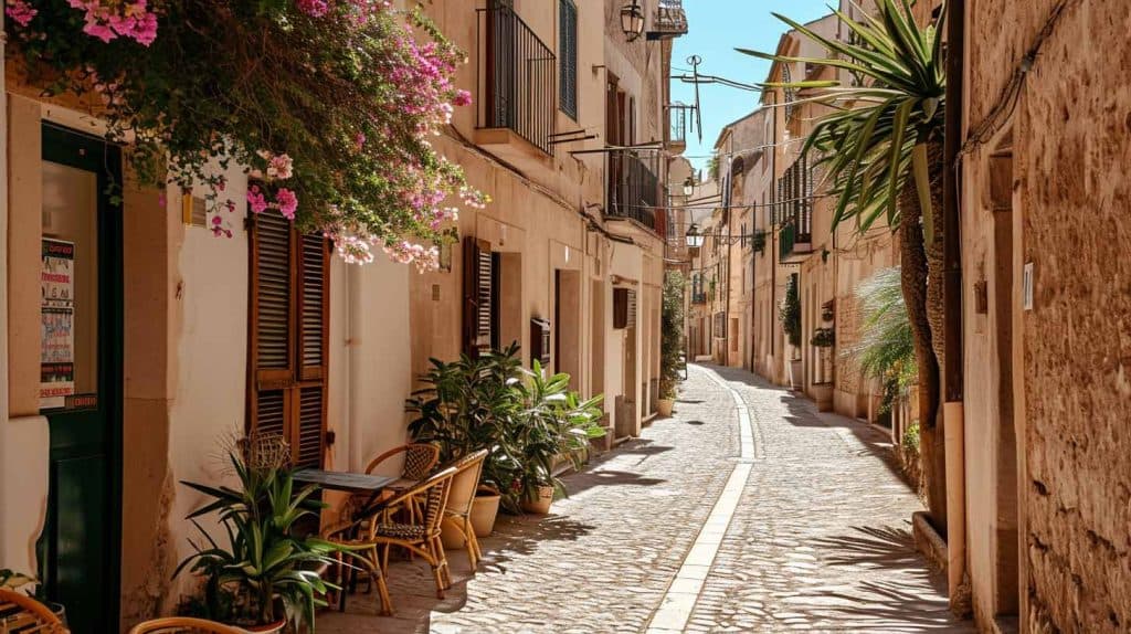 de gezellige straatjes in een van de charmante dorpjes