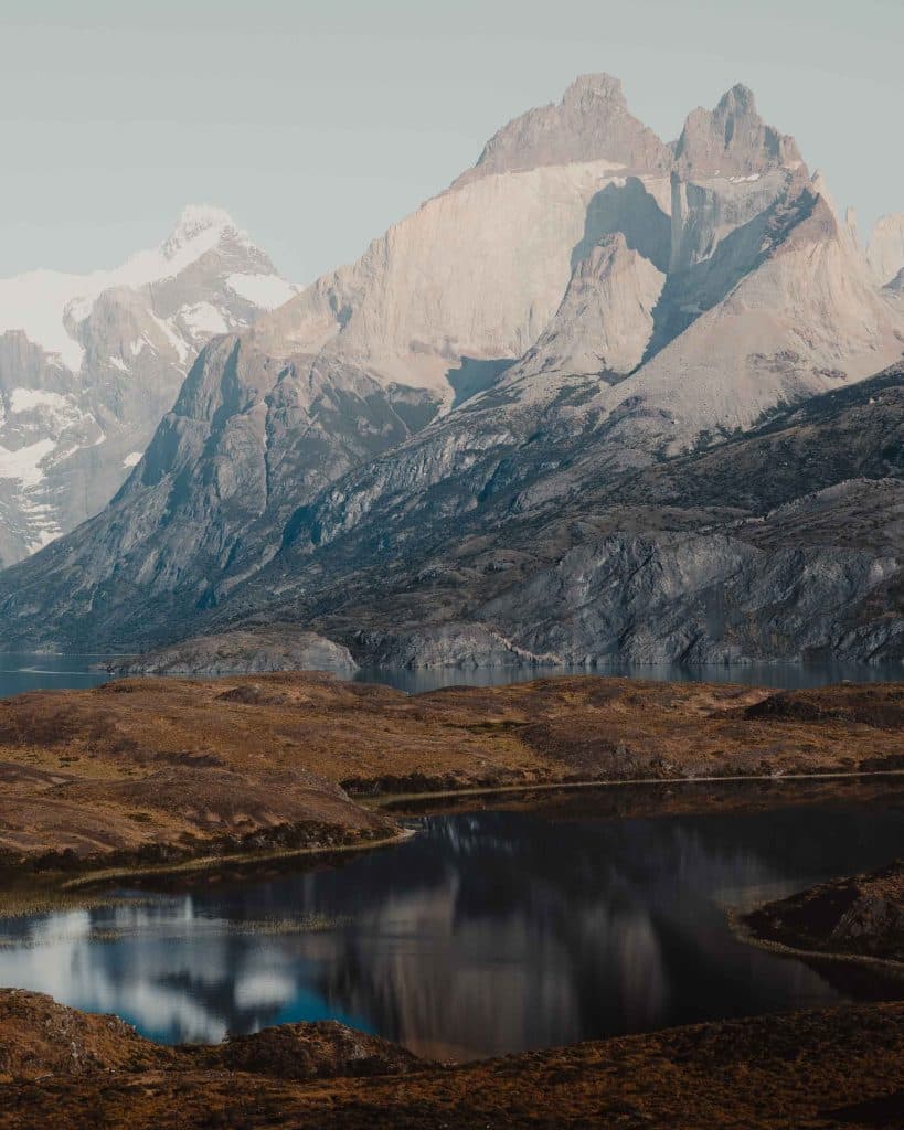 de w-trek stappen in torres del paine