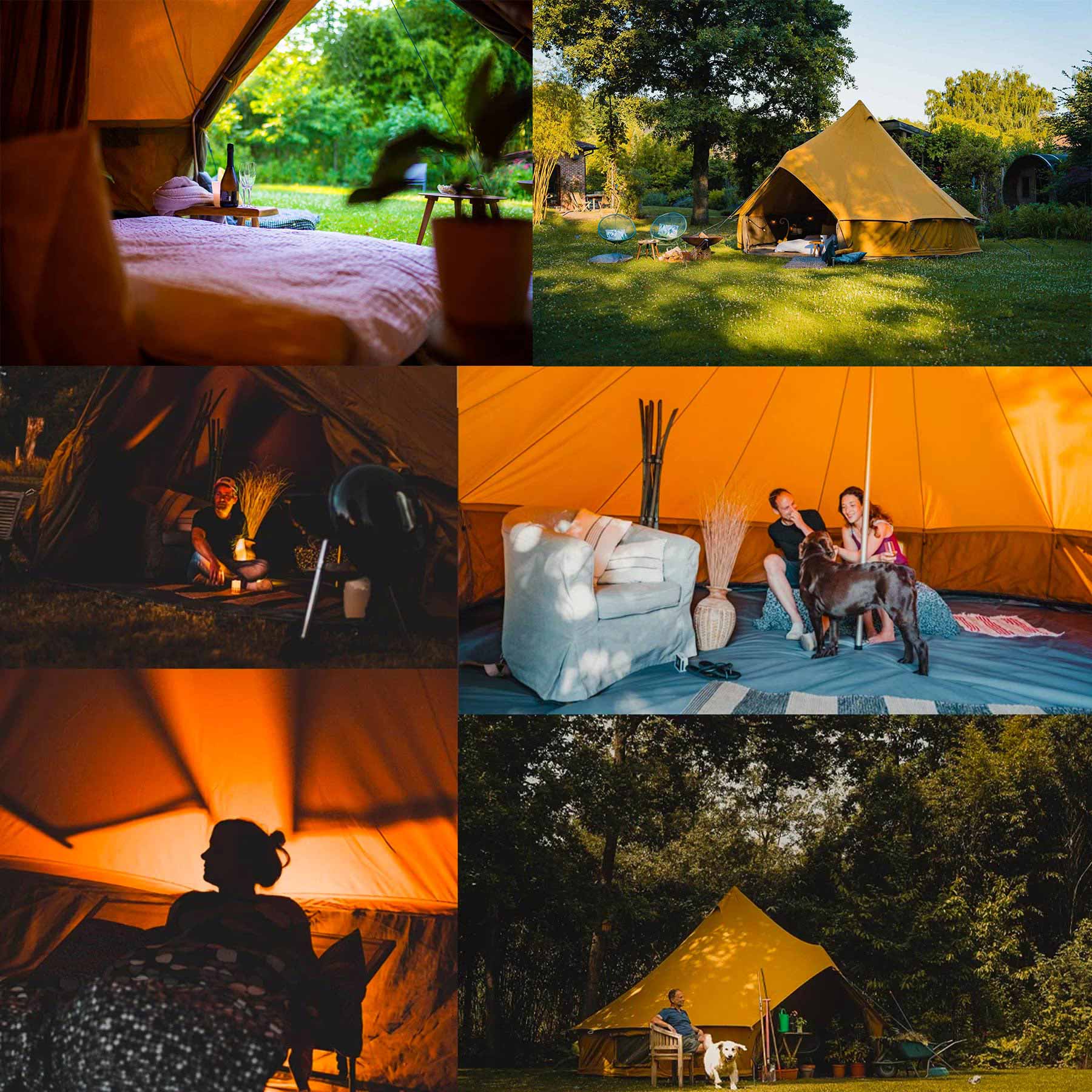 Een passende glamping tent kopen via Soms Ook Heimwee