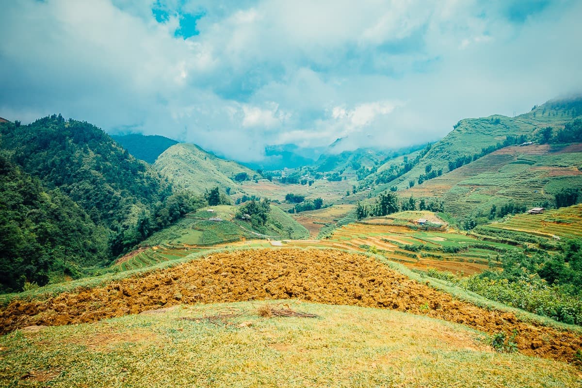 fotos van rijstvelden in vietnam