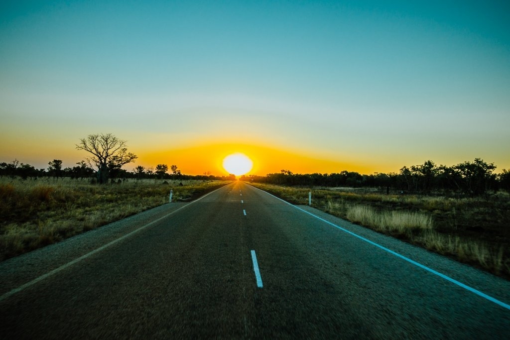 zonsondergang westkust australie