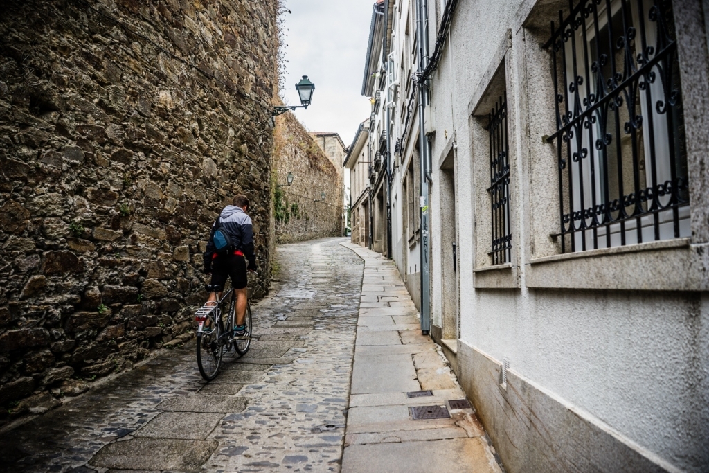 Santiago de Compostela per fiets