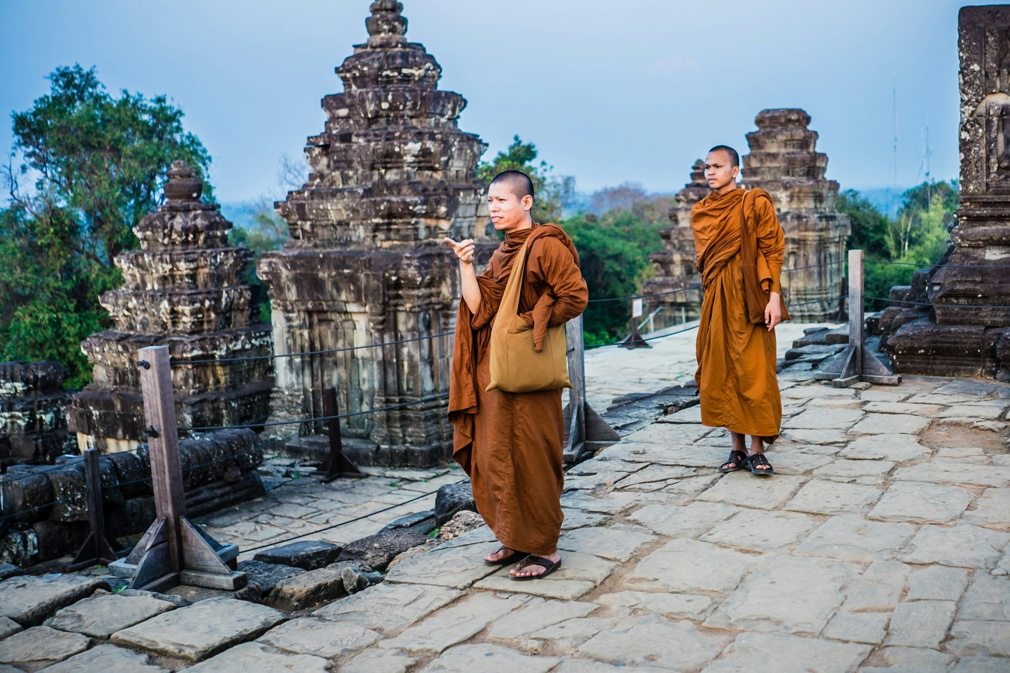 Portretten van Cambodjanen: de monniken. 