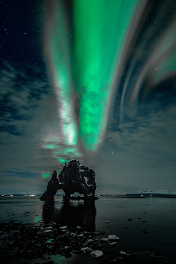 Fotos van IJsland: Aurora boven Hvitsekur