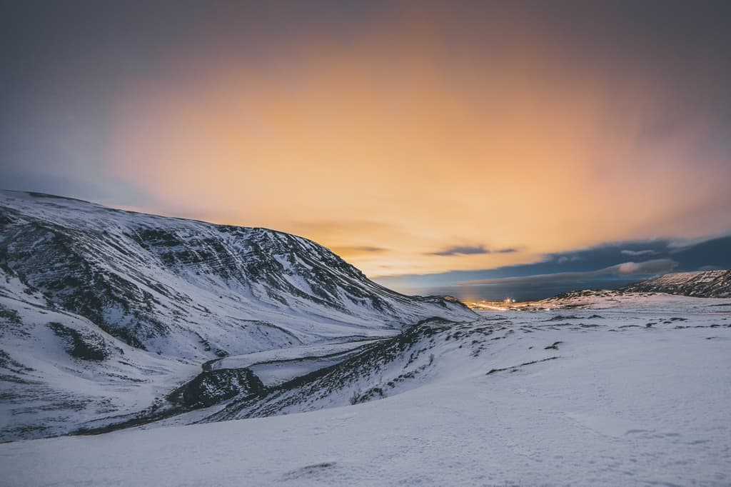 ijsland in de winter