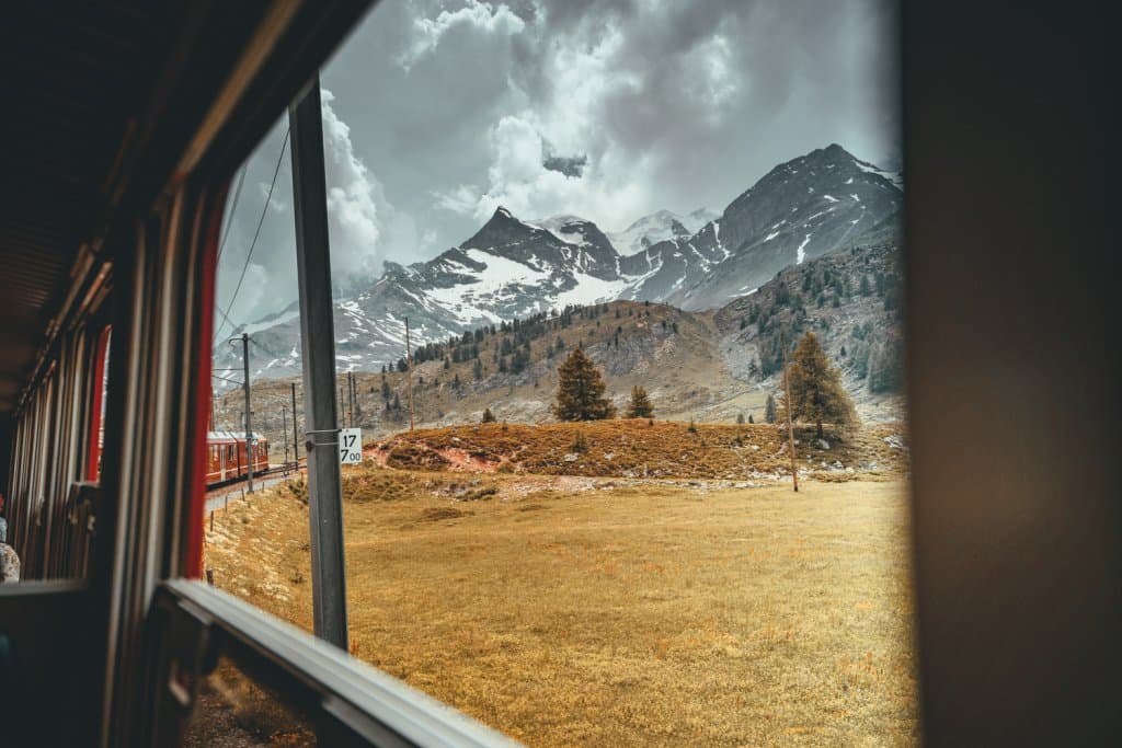 met de trein naar zwitserland