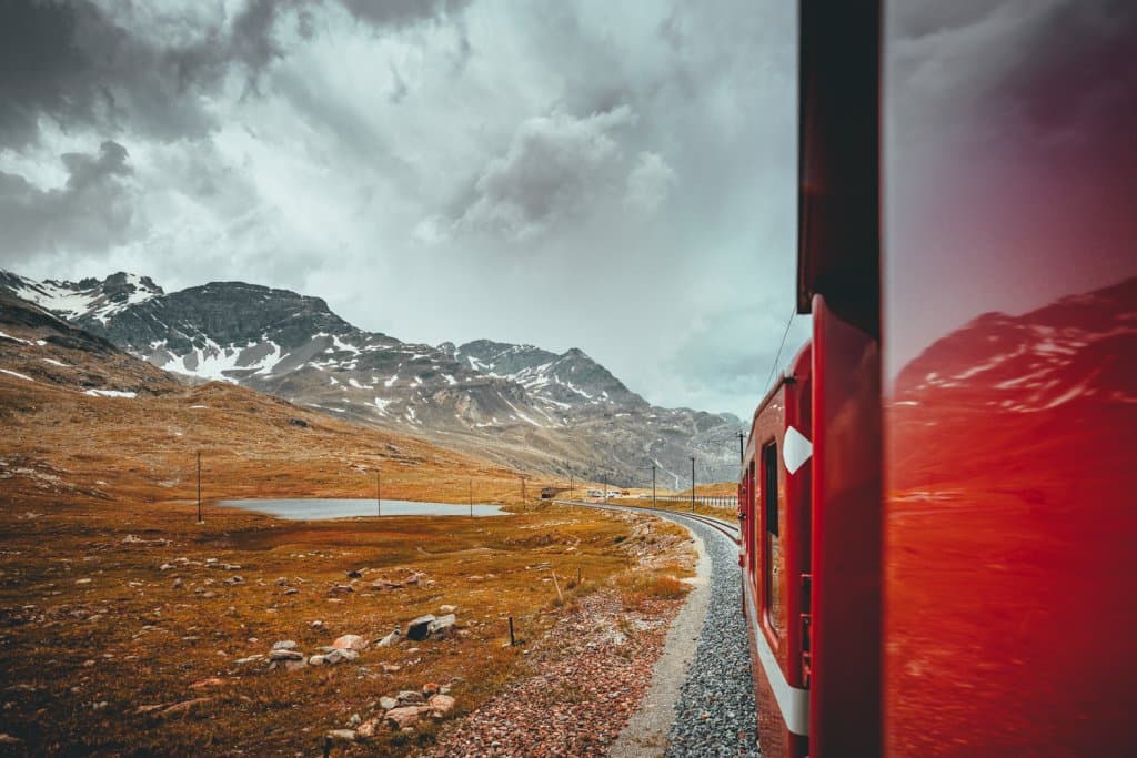 met de trein op vakantie