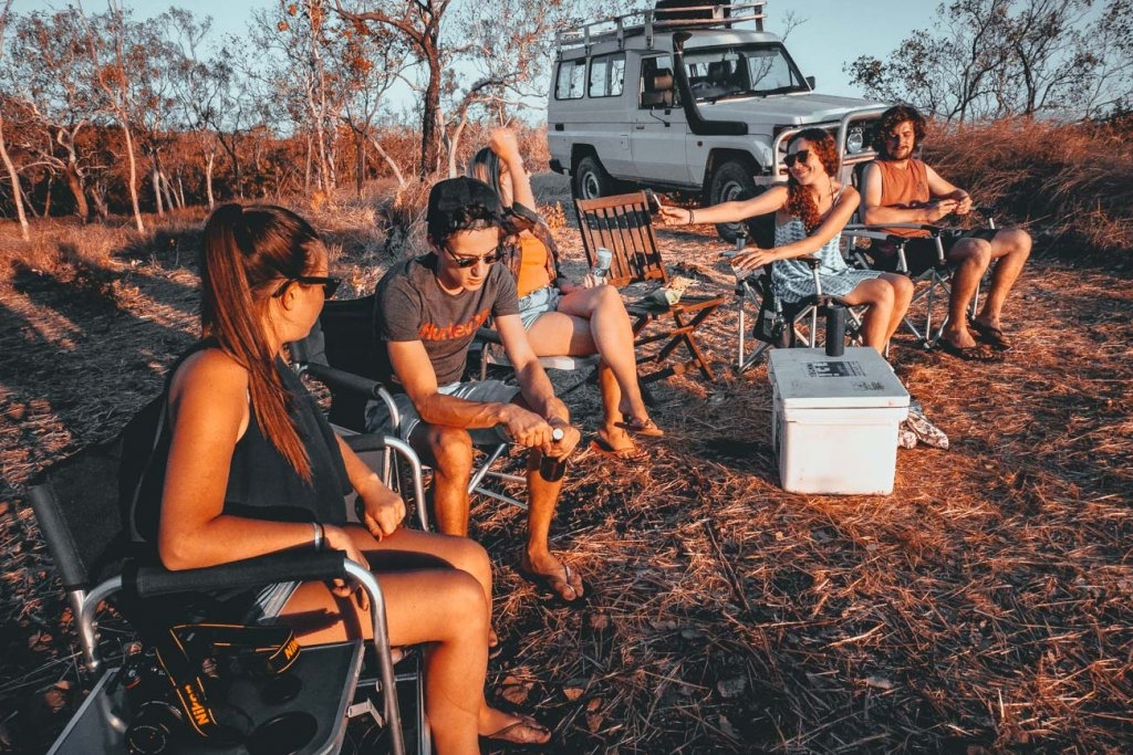 kamperen in het wild in australie