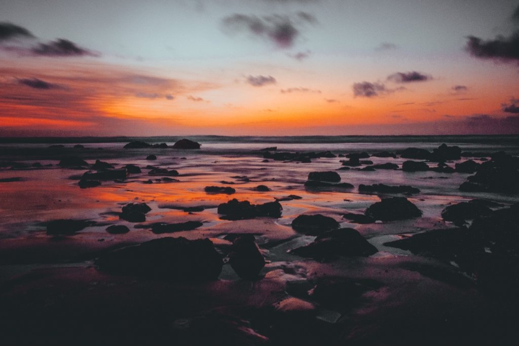 zonsondergang broome strand australie