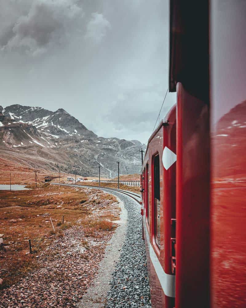 met de trein door zwitserland