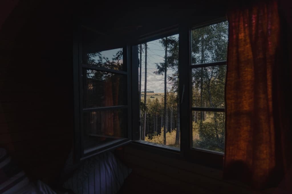 slapen in een verlaten chalet