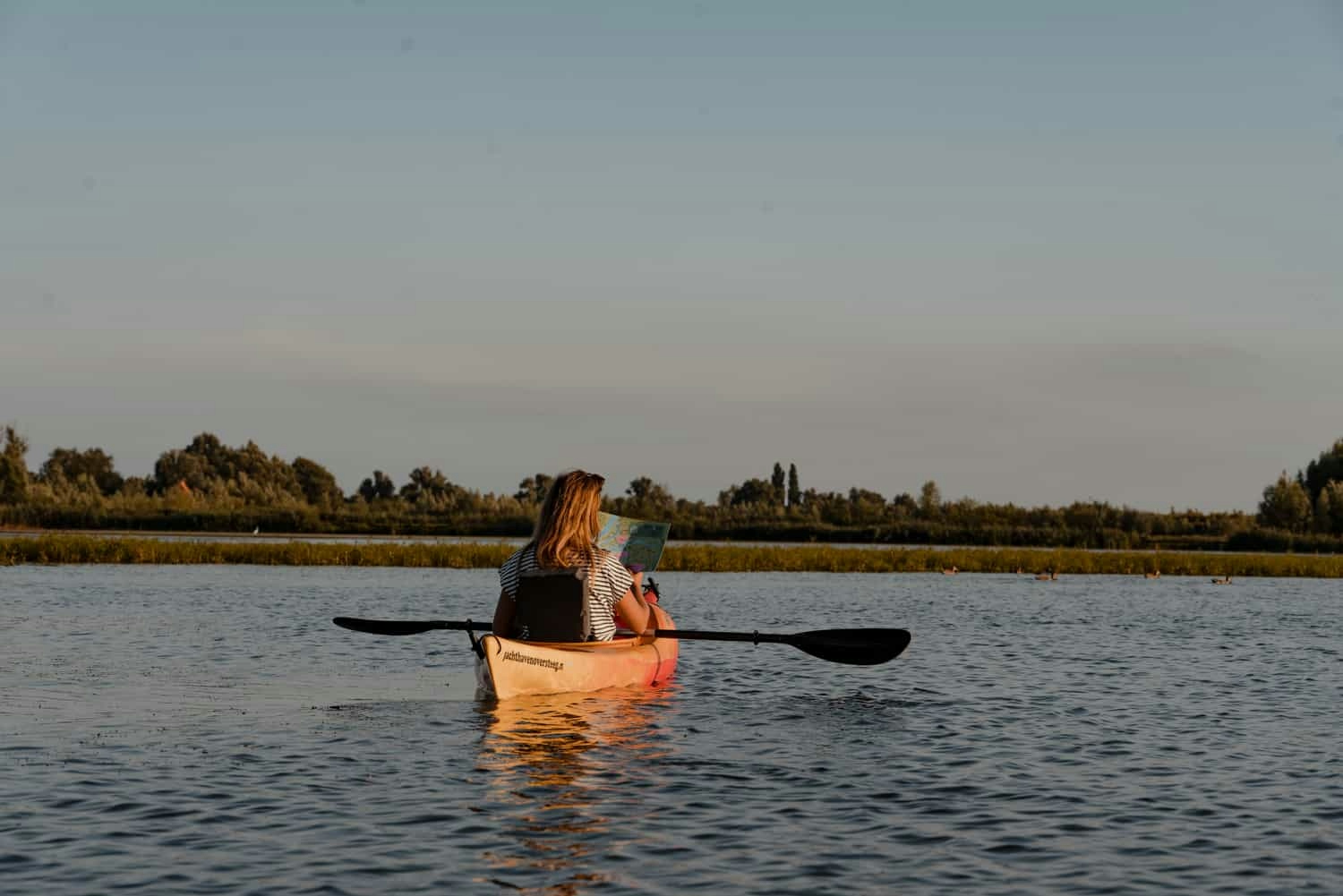 met de kano varen door biesbosch