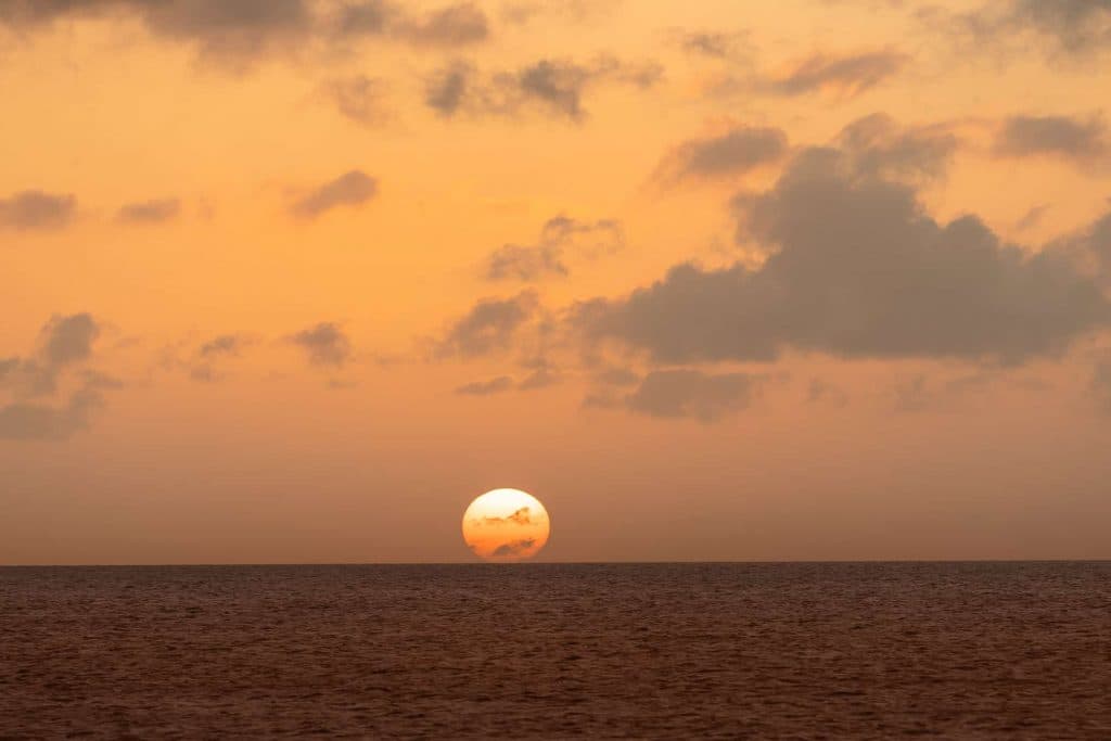 zonsondergang caraiben