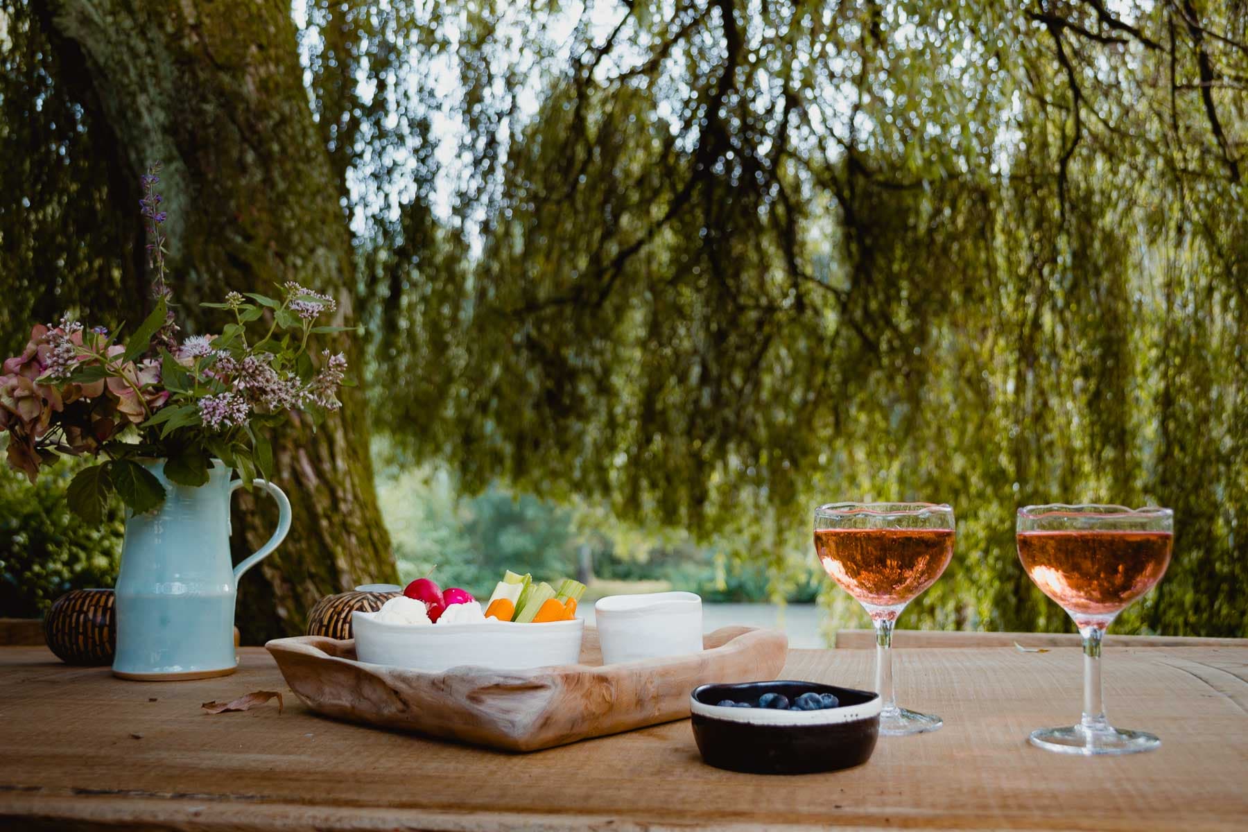 aperitieven tijdens het glamping weekend