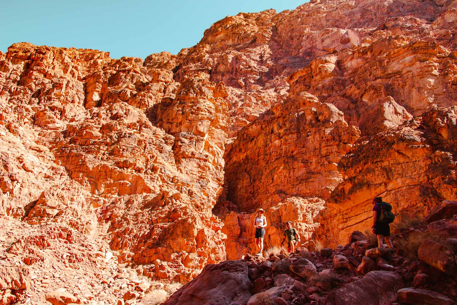 hiken naar Wadi Abo Sobakeen