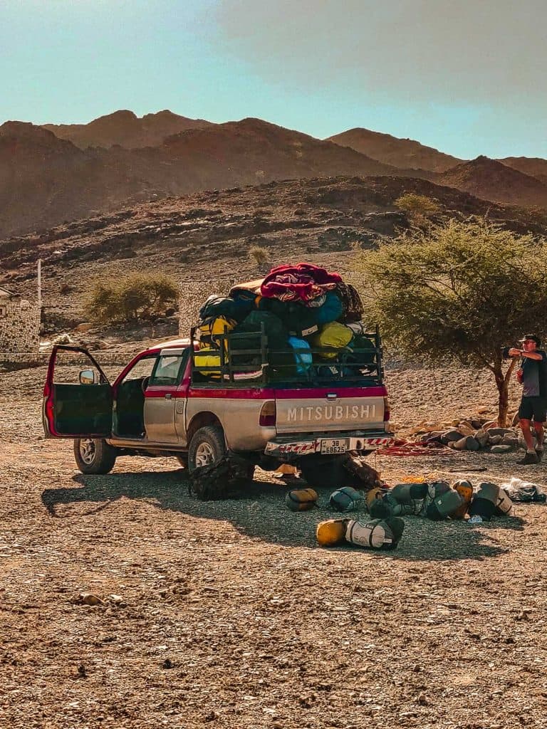 truck bedoeienkamp Wadi Feynan