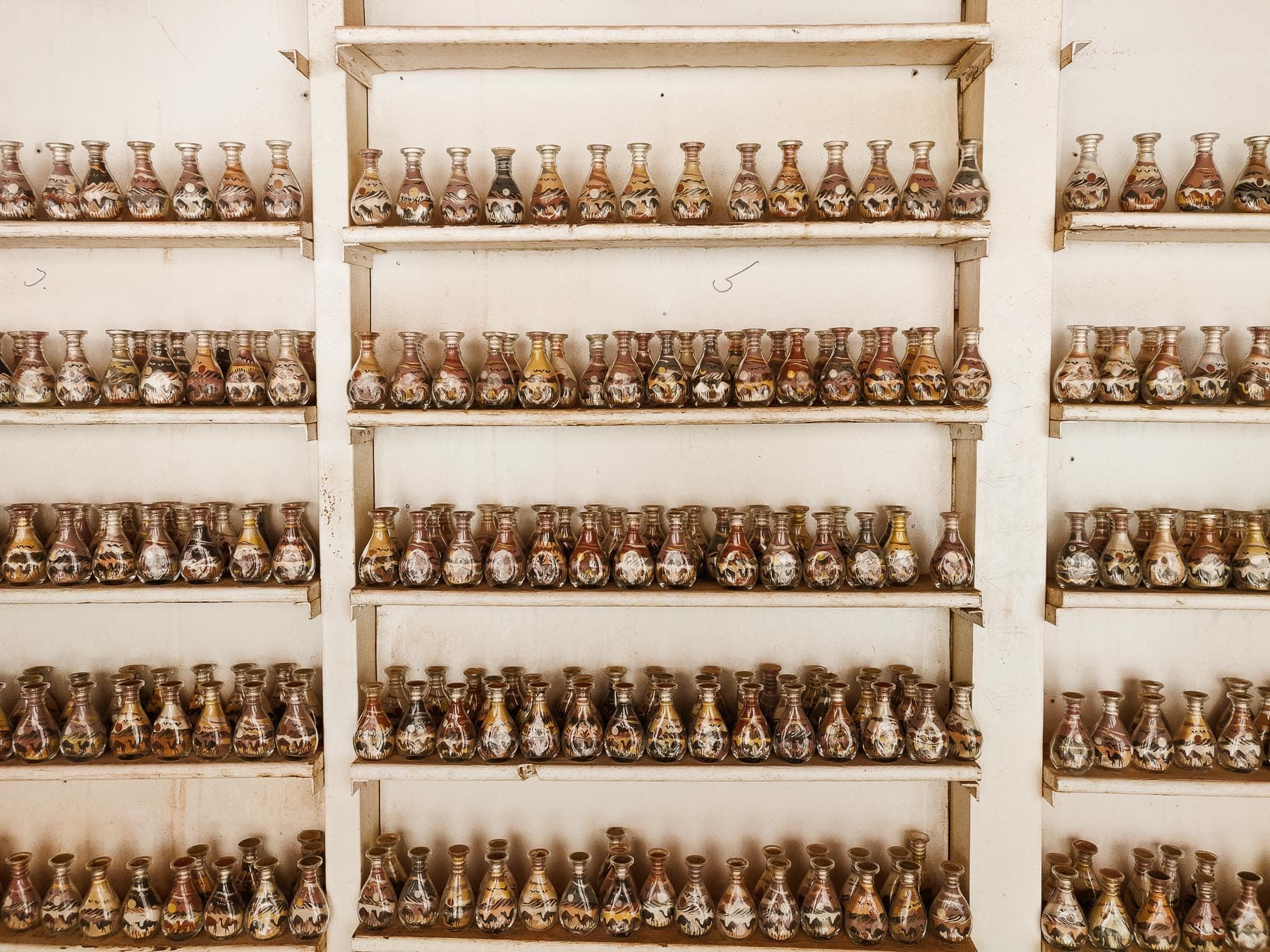 zandflesjes in winkeltje Petra