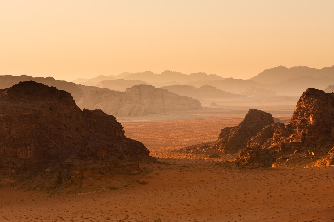 bergketen dana jordanië wadi rum jordanie jordan trail