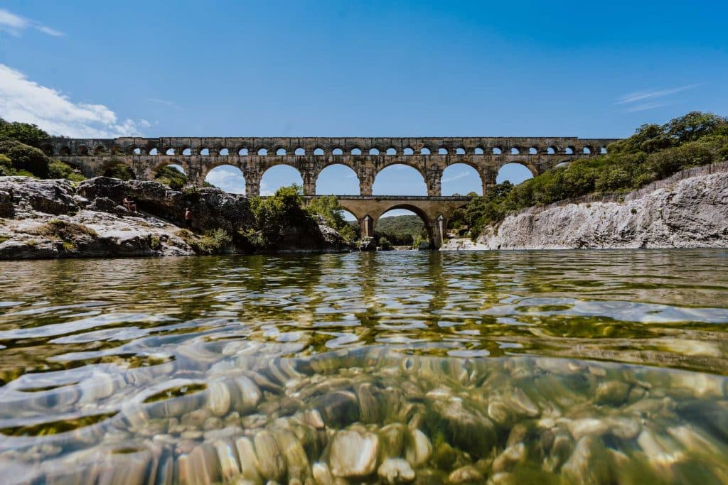 zwemmen pont du gard