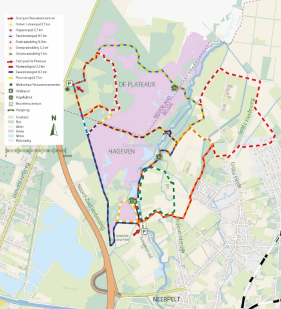 kaart wandeling hageven
