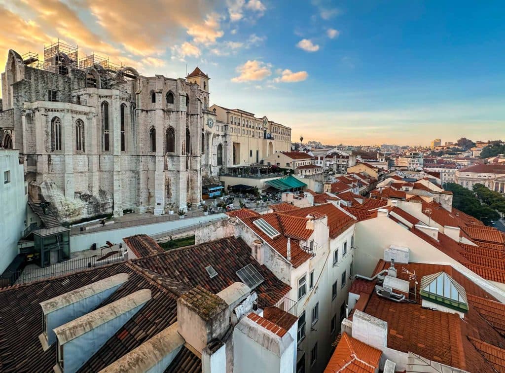 church ruin Igreja do Convento do Carmo