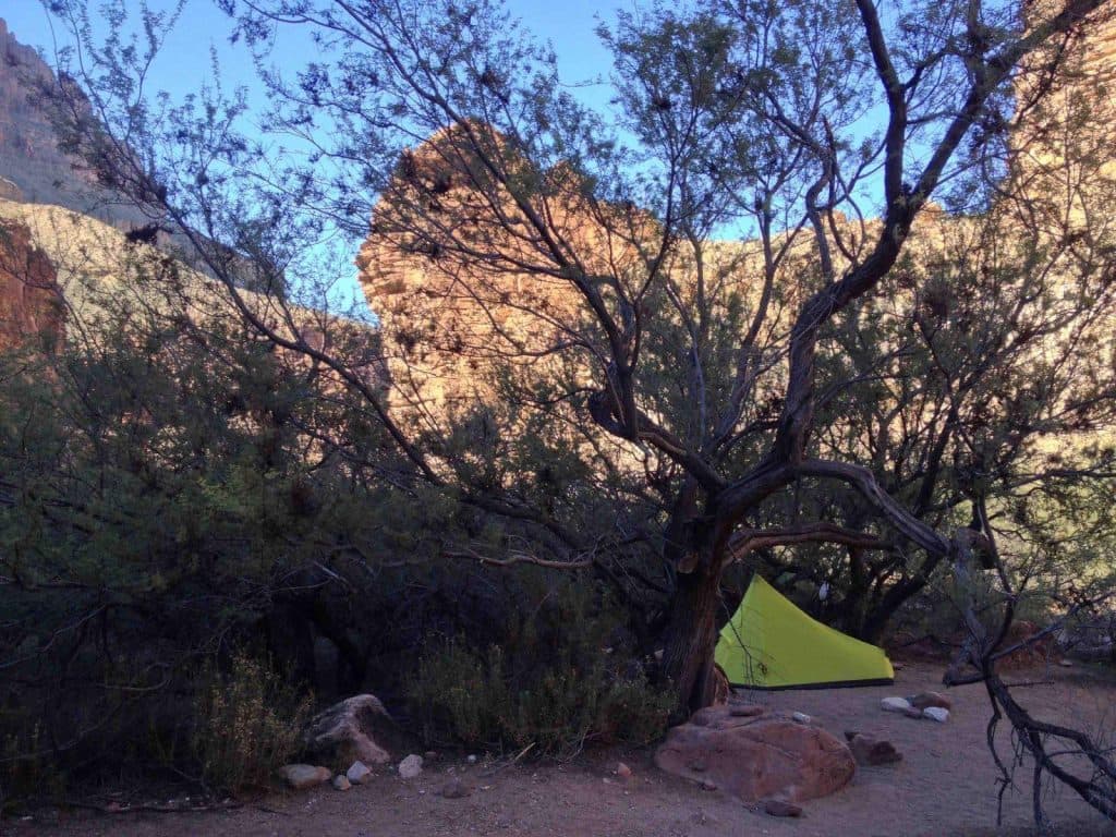 Kamperen in Monument Canyon.