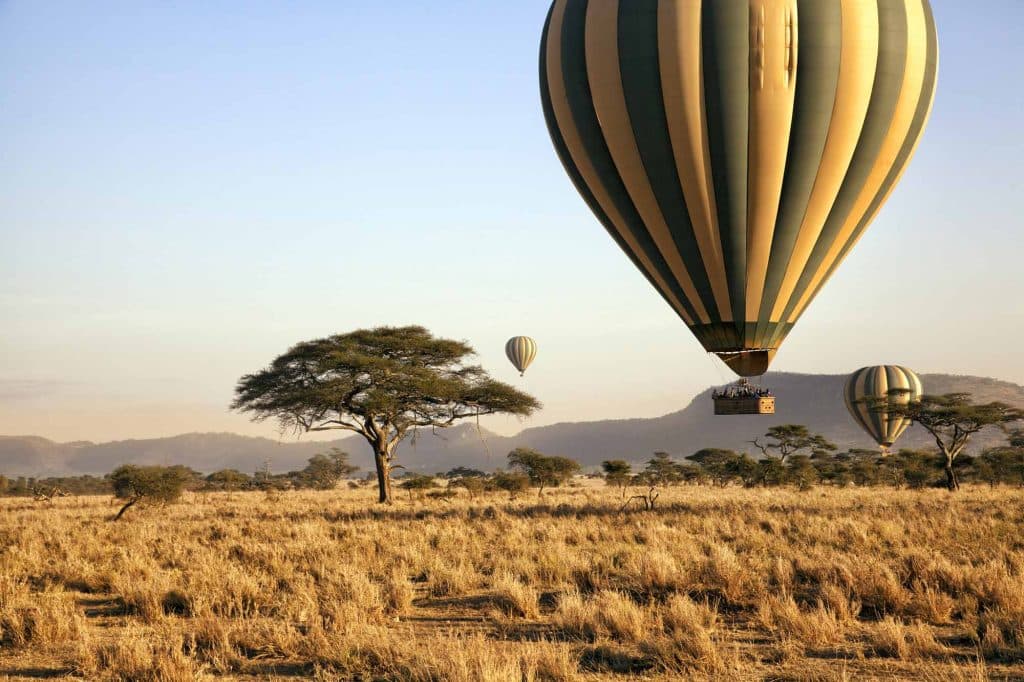 Een luchtballonvaart over de Serengeti is een absolute must-do